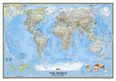 Detailed World Map Classic National Geographic Maps