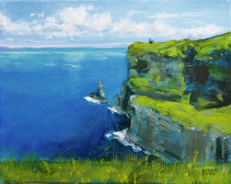 Cliffs Of Moher Painting By Walt Maes Pixels