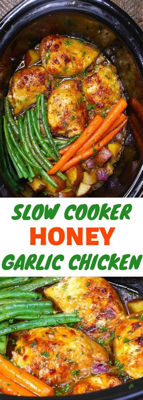Slow Cooker Honey Garlic Chicken Home Recipes