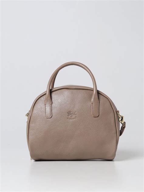Il Bisonte Handbag For Woman Dove Grey Il Bisonte Handbag