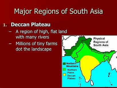 Asia South Physical Deccan Plateau Major Regions