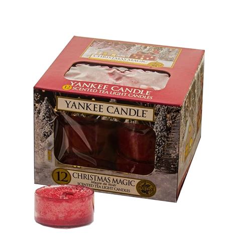 Yankee Candle Pack Of 12 Red Christmas Magic Scented Tea Light