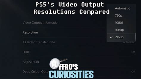 Ps5s Video Output Resolutions Compared 4k 1080p And 1080i Affros
