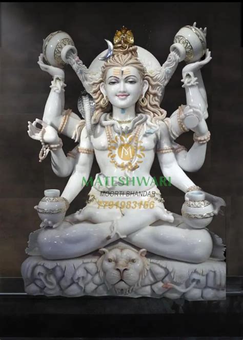 Hindu White Marble Sitting Shiva Statue At Rs 100000 In Jaipur Id 21820110873
