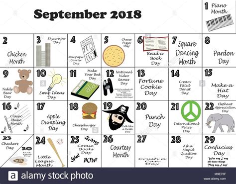 Calendar Of Quirky Holidays Kids Calendar Blank Calendar Template
