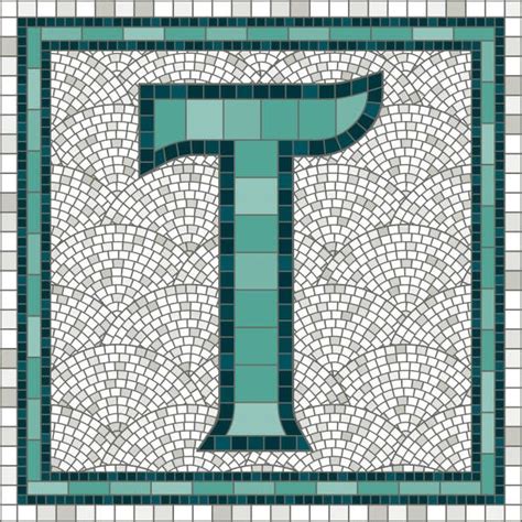 Buchstabe Letter T Mosaik Mosaic Mosaic Lettering Alphabet