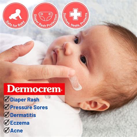 Dermocrem Diaper Rash Cream For Baby Soothes Heals And Protects Relief