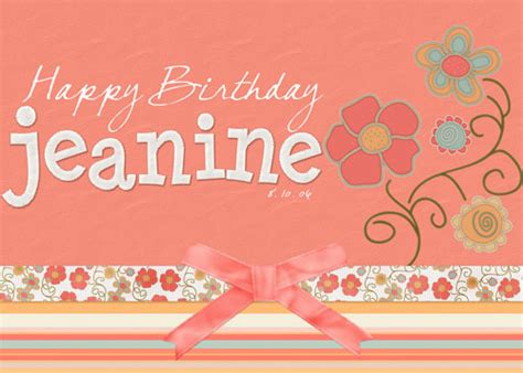 Greetings From Happy Birthday Jeanine