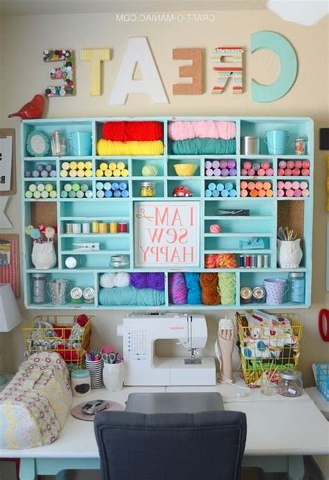 35 Good Colourful Organizing Sewing Room Ideas For Inspiration Page