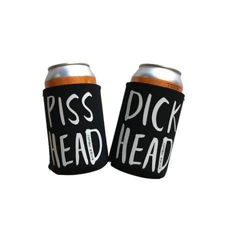 Piss Headdick Head Foldable Stubby Holder Kitchen Language