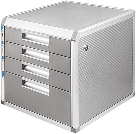 File Cabinet Aluminum Alloy Drawer Set Desktop Filing Storage Office