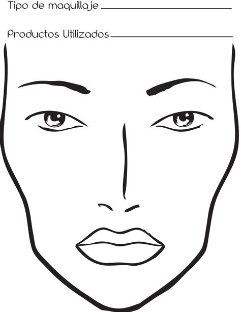 Natalia Carballo Maquilladora Profesional Face Chart Makeup Face