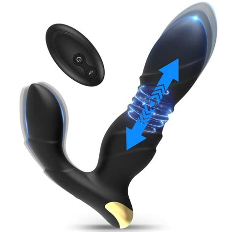 Fidech Thrusting Anal Plug Vibrator Remote Control Vibrating Butt Plug Male Prostate Massager