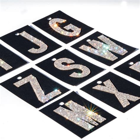 Rhinestone Iron On Letters Crystal Letter Patches Planet Rhinestone