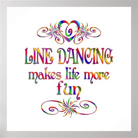 Line Dancing More Fun Poster