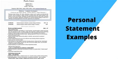 Personal Statement Examples Myjobmag