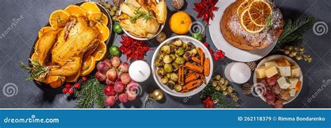 Natal Ou Comida Para Jantar De Ano Novo Imagem De Stock Imagem De