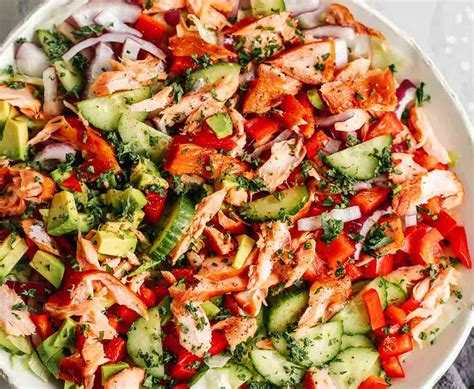 Easy Chopped Salmon Salad Delicious Healthy And Easy To Make