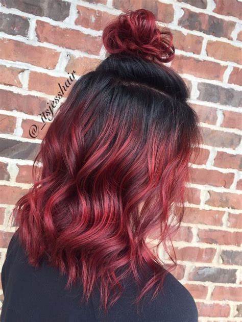 9 Christmas Hairstyles Red Balayage Hairstyles Red Ombre Hair