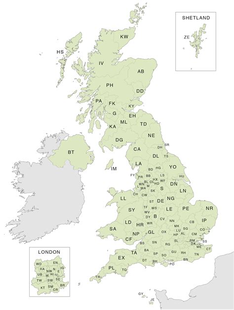 Maybe you would like to learn more about one of these? Map of UK postcodes - royalty free editable vector map ...
