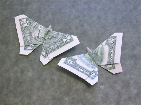 Dollar Money Origami Simple Butterflies Dollar Origami Easy Money