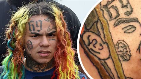 Tekashi 6ix9ines Face Immortalised In Crazy Tattoo By Jackass Star