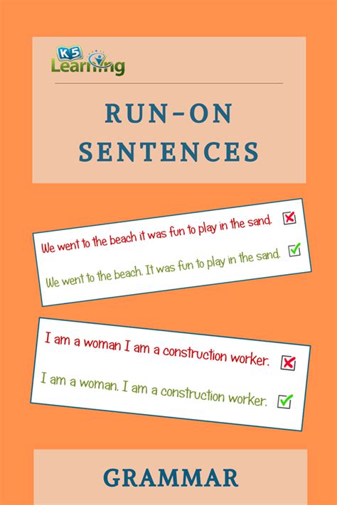 What Are Run On Sentences K5 Learning