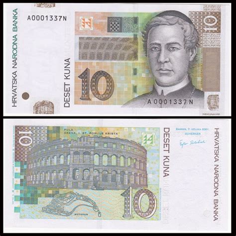 10 Kuna Croatia 2001 Shop Tiền Sưu Tầm D Money