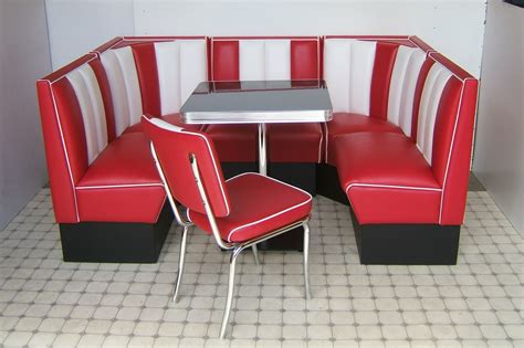 Retro Furniture Diner Booth Set Hollywood 130 X 190 X 130 Lawton