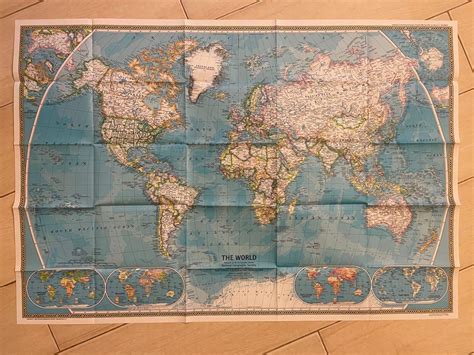 World Map World Ocean Floor 1981 世界 地圖 海床地圖 興趣及遊戲 收藏品及紀念品 古董收藏