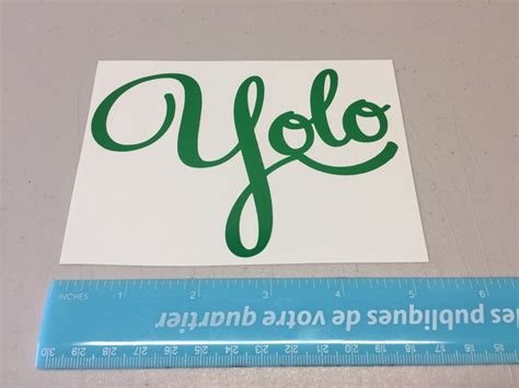 Yolo Decal You Only Live Once Decal Inspirational Decal Etsy