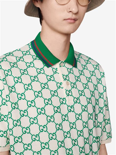 Gucci Gg Embroidered Polo Shirt Farfetch