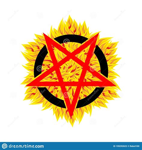 Satan Pentagram Isolated Devil Symbol Stock Vector Illustration Of