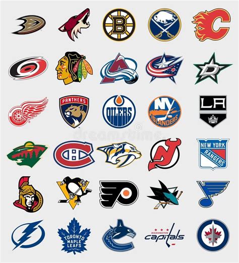 Nhl Teams Logos Vector Official Logos Collection Of The 30 National