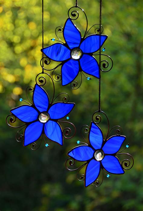 Stained Glass Flower Suncatcher Patterns Glass Designs