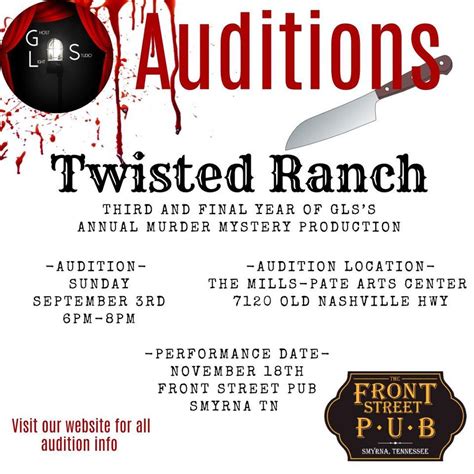 Third Annual Twisted Ranch Auditions Mills Pate Arts Center