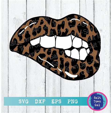 Lips Svg Leopard Lips Svg Biting Lips Svg Lip Svg Kiss Etsy