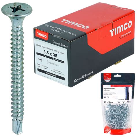 Timco Drywall Screws Self Drilling Tapping Screw Countersunk Bugle Hea