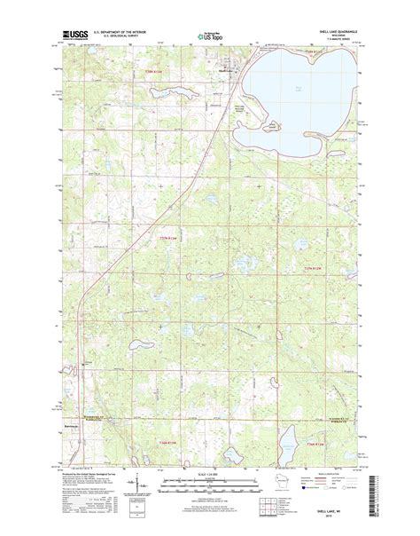 Mytopo Shell Lake Wisconsin Usgs Quad Topo Map