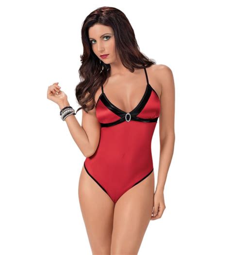 classic satin holiday teddy womens sexy lingerie playsuits and teddies
