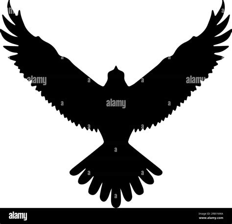 Eagle Bird Flying Silhouette Isolated Vector Illustration Stock Vector