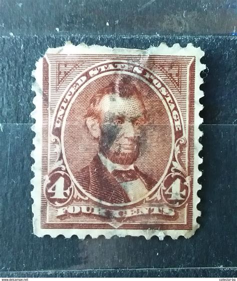 Rare Lincoln Usa 1894 4 Four Cent Vintage Stamp Timbre For Sale On