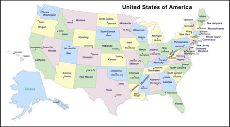 Printable Usa Map With States And Cities Printable Us Maps