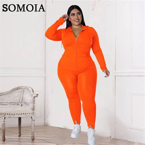 Somoia Plus Size Women Clothing Wholesale Dropshipping Solid Color Hood