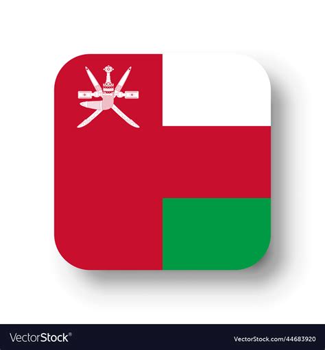 Rounded Square Flag Of Oman Royalty Free Vector Image