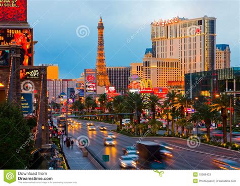 Las Vegas At Night Editorial Stock Photo Image Of Hotel