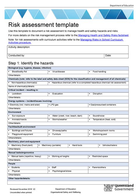 Hsa Risk Assessment Template Tabitomo