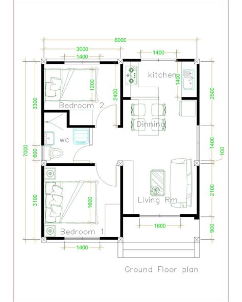 Simple Floor Plan With Dimensions