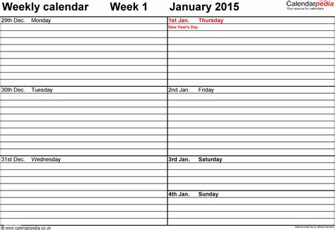 Printable One Week Appointment Calendar Pdf Ezcalendars Unique Free
