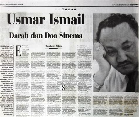 Seno Gumira Ajidarma ~ Usmar Ismail Darah Dan Doa Sinema Kompas 1 Januari 2000